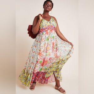 NWT Anthropologie Malibu Floral Maxi Dress